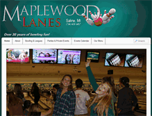 Tablet Screenshot of maplewoodlanes.com